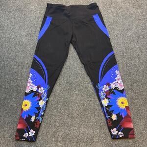Sweaty Betty London Limited Edition Print Power Leggings Black Floral Size Small